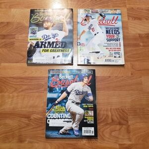 LA Dodgers Baseball Beckett Lot Clayton Kershaw, Corey Seager And Zack Greinke